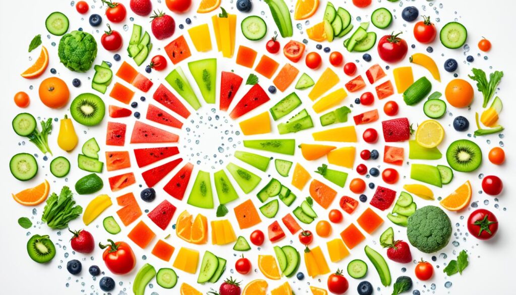 water-rich fruits and vegetables